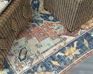 Area Rug (blue, yellow, rust)