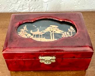 Small Trinket Box with Carved Cork