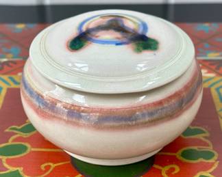 Signed Art Pottery Covered Dish