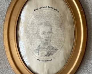 Antique Lincoln Emancipation Proclamation by