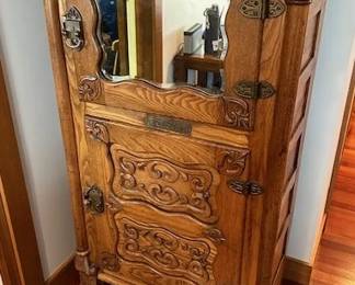 Beldings National antique ice box