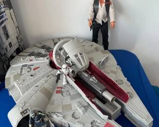 Star Wars Hans Solo doll with "Force Awakens" ship.