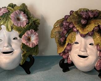 Majolica Pottery Masks (Made in Italy)