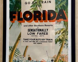 Vintage Pennsylvania Railroad Framed Poster