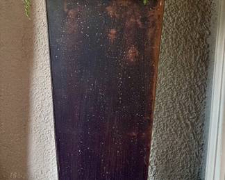 (2) Metal Planters with Faux Ferns