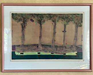 "Five Trees" Lithograph, Signed 16/20