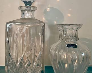 Waterford Decanter & Marquis by Waterford Vase