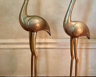 (2) MCM Brass Cranes