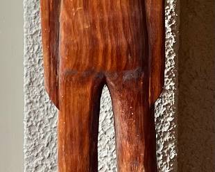 Vintage Carved Wood Statue of Standing Man