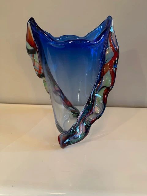 Murano art glass vase 16"
