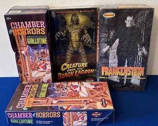 Chamber of Horrors La guillotin, Mobeus Universal Monsters- Frankenstein, Creature of the Black Lagoon models