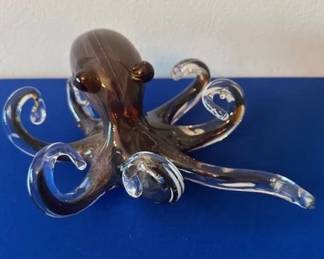 Blown glass octopus