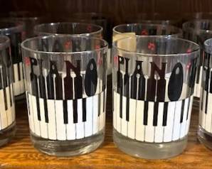 Vintage piano bar glassware