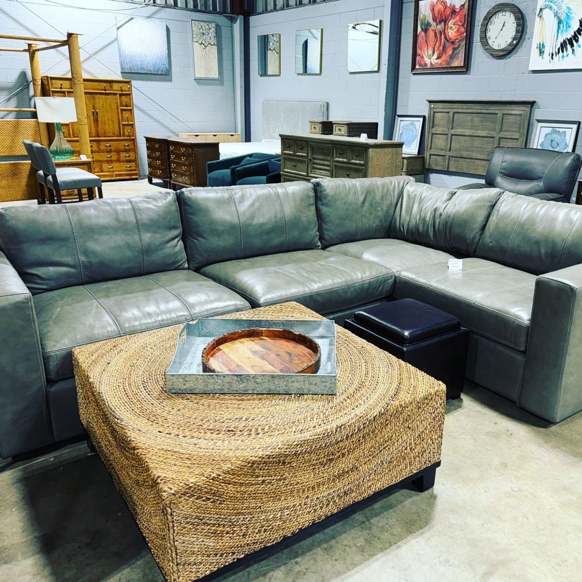 Bernhardt Leather Sectional Orlando Auction