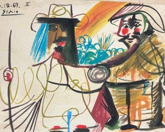 Pablo Picasso mixed media framed art
