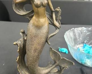 Signed Bronze Mermaid