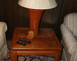 MCM lamp, side table