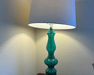 Teal Glass Lamp