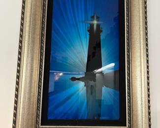 Chris Derubeis "Lighthouse"Mixed Media with certificate of authenticity 