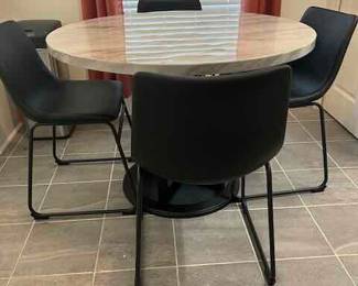 Faux Marble table and 4 chairs