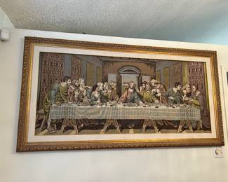 Large Italian Tapestry of The Last Supper