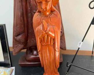 Carved  Wood Mary Icon