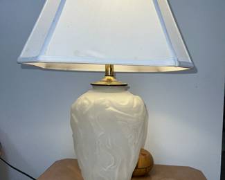 Pair of Table Lamps. In the style of Lalique - unsigned