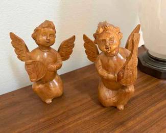 Carved wood Angels