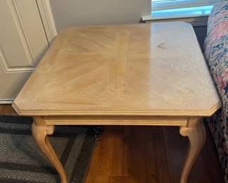 Pickled Oak side table.  ( finish is worn)