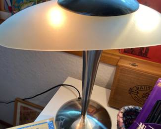 Chrome & Frosted Glass Touch Lamp