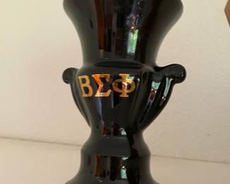 Beta Sigma Phi Black/Gold Vase