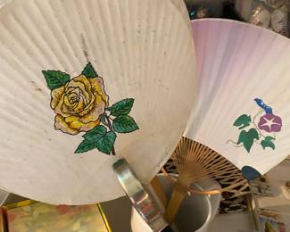 Floral Design Paper Fans