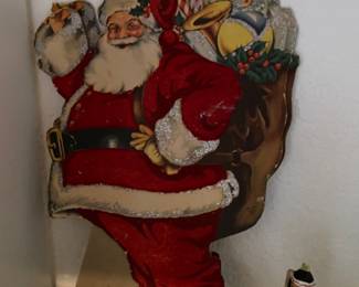 1950's Santa Claus Cardboard DieCut Decor