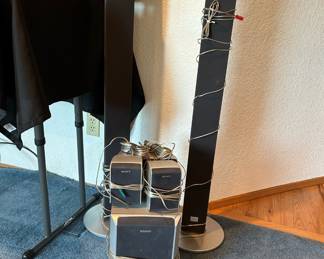 Pair of Sony Surround Sound Tower Speakers, Pair of  Sony Home Theater Surround Sound with Subwoofer 