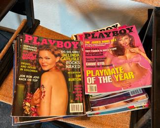 Assortment of Playboy Magazines