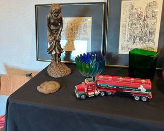 Resin Bronze Girl Statue, 2000 Sears Holiday Collectors SeriesTanker Truck -  #4