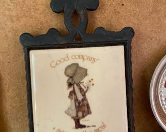 Holly Hobby Trivet " Good Company Seasons the Meal"