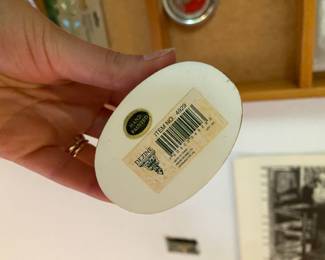 Dezine Hand Painted Trinket Box with Porcelain Shoe Topper