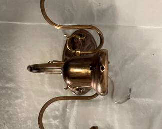 Antique 3 light (set of 2) used in master bath room with glass shade