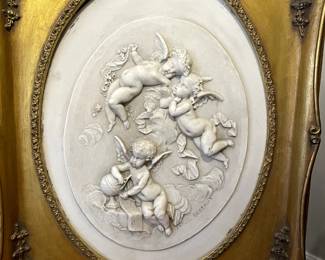 Antique French carved wall art $500