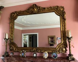 Made by Giannetti Studio ornamental plaster master artist - frame gold leaf.  42"H X 55"W.     $750