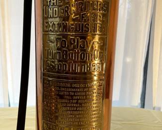 Antique copper fire extinguisher Looks interesting next to your fireplace $150