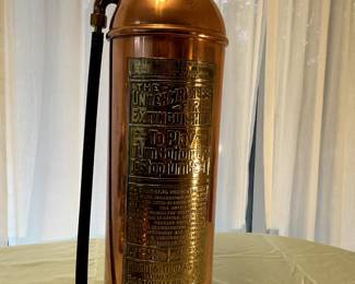 antique copper fire extinguisher