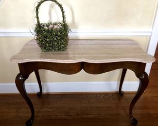 Sutton marble top serving or entry table 45LX21W $850