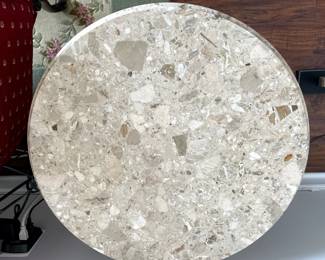 Marble side table 24" round top 