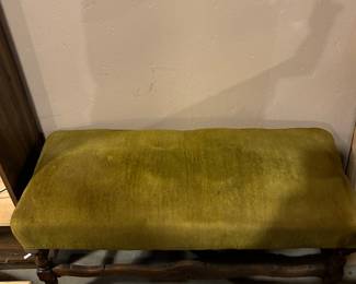 Antique Upholstered Bench 