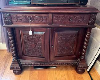 Carved Entertainment Cabinet