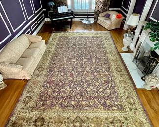Stunning Large 11.5 Foot by 17.5 Foot Persian-Style, Hand-Knotted Oriental Rug