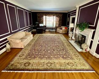 Stunning Large 11.5 Foot by 17.5 Foot Persian-Style, Hand-Knotted Oriental Rug