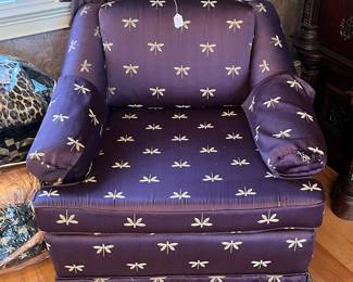 Dragon Fly Print Accent Chair